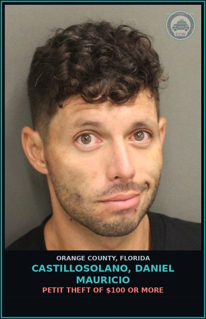 CCW arrest card for CASTILLOSOLANO, DANIEL MAURICIO in Orange County: LARC-POSSESS ANTI-SHOPLIFTING DEVICE