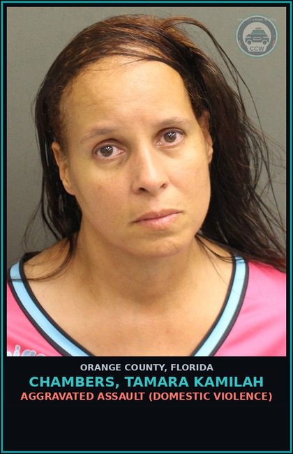 CCW arrest card for CHAMBERS, TAMARA KAMILAH in Orange County: BATTERY (DOMESTIC VIOLENCE)