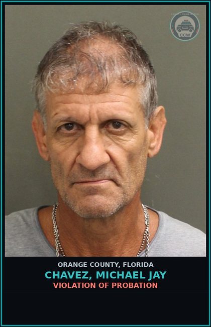 CCW arrest card for CHAVEZ, MICHAEL JAY in Orange County: VIOLATION OF PROBATION