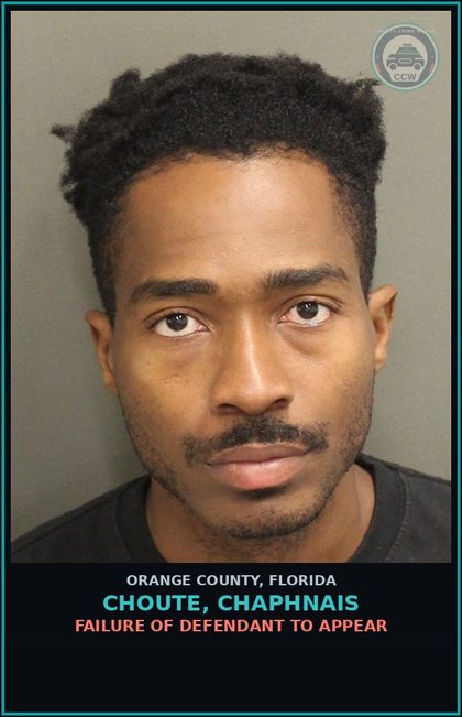 CCW arrest card for CHOUTE, CHAPHNAIS in Orange County: FAILURE OF DEFENDANT TO APPEAR