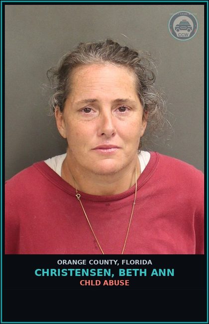 CCW arrest card for CHRISTENSEN, BETH ANN in Orange County: BURGLARY OF DWELLING