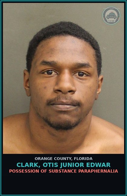 CCW arrest card for CLARK, OTIS JUNIOR EDWAR in Orange County: TRESPASS/PROP. OTHER THAN STRUCT. OR CONV.