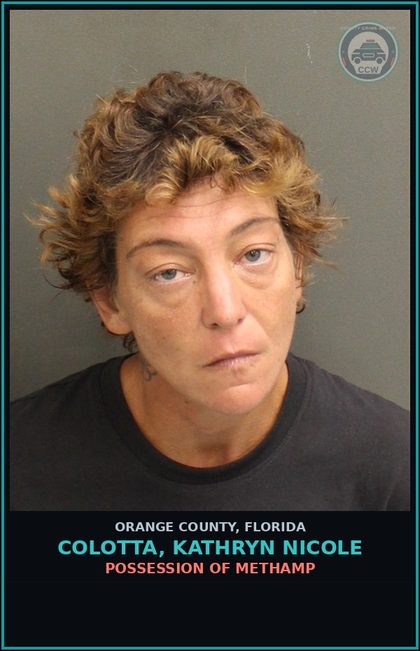 CCW arrest card for COLOTTA, KATHRYN NICOLE in Orange County: POSSESSION OF Methamp
