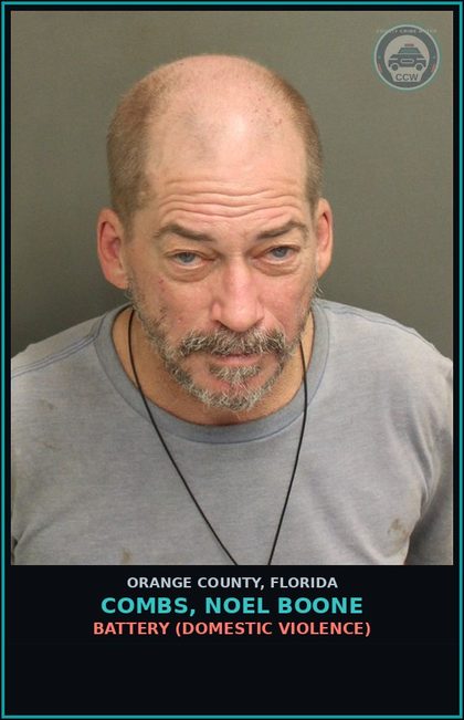 CCW arrest card for COMBS, NOEL BOONE in Orange County: TRESPASS/PROP. OTHER THAN STRUCT. OR CONV.
