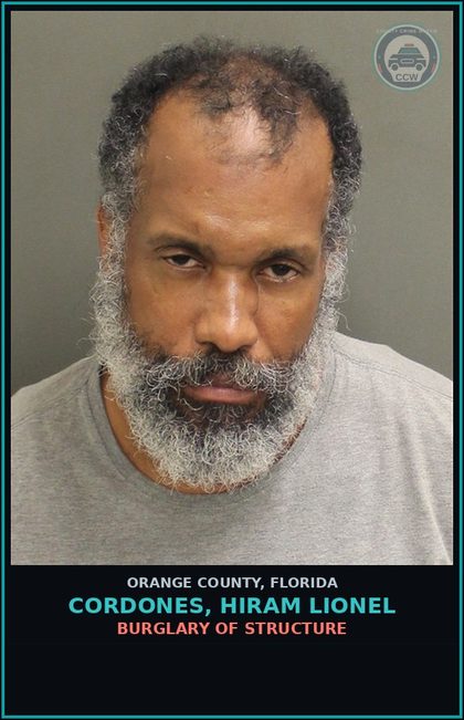 CCW arrest card for CORDONES, HIRAM LIONEL in Orange County: VIOLATION OF PROBATION
