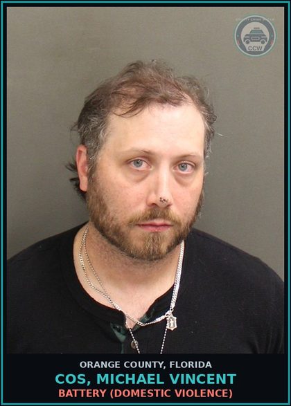 CCW arrest card for COS, MICHAEL VINCENT in Orange County: BATTERY (DOMESTIC VIOLENCE)