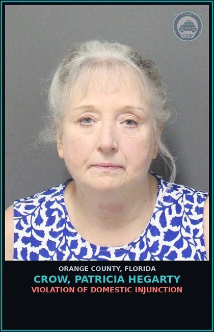 CCW arrest card for CROW, PATRICIA HEGARTY in Orange County: VIOLATION OF DOMESTIC INJUNCTION