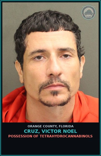CCW arrest card for CRUZ, VICTOR NOEL in Orange County: POSSESSION OF TETRAHYDROCANNABINOLS