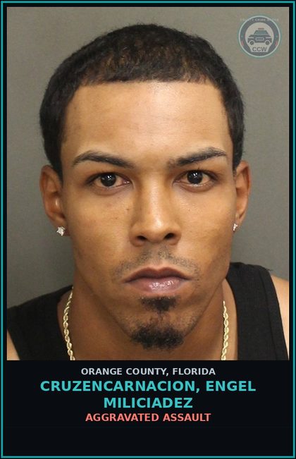 CCW arrest card for CRUZENCARNACION, ENGEL MILICIADEZ in Orange County: BATTERY