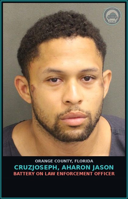 CCW arrest card for CRUZJOSEPH, AHARON JASON in Orange County: BATTERY ON LAW ENFORCEMENT OFFICER
