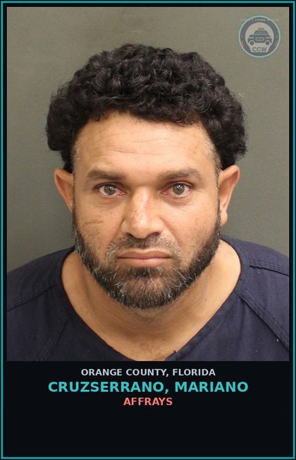 CCW arrest card for CRUZSERRANO, MARIANO in Orange County: AFFRAYS