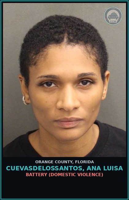 CCW arrest card for CUEVASDELOSSANTOS, ANA LUISA in Orange County: BATTERY (DOMESTIC VIOLENCE)
