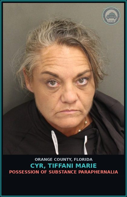 CCW arrest card for CYR, TIFFANI MARIE in Orange County: POSSESSION OF DRUG PARAPHERNALIA