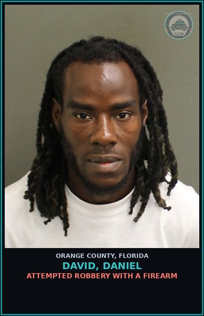 CCW arrest card for DAVID, DANIEL in Orange County: ATTEMPTED ROBBERY WITH A FIREARM