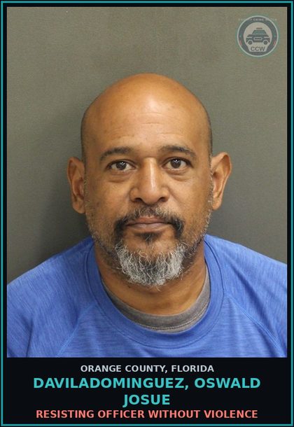 CCW arrest card for DAVILADOMINGUEZ, OSWALD JOSUE in Orange County: FAILURE OF DEFENDANT TO APPEAR