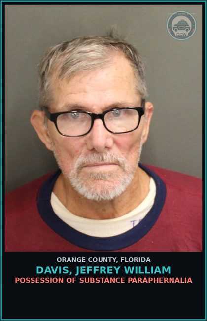 CCW arrest card for DAVIS, JEFFREY WILLIAM in Orange County: VIOLATION OF PROBATION