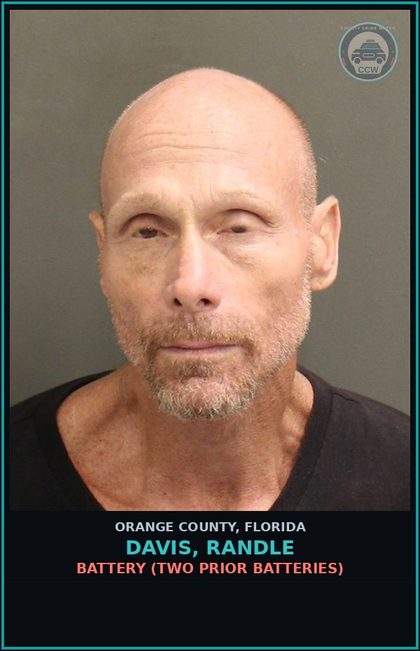 CCW arrest card for DAVIS, RANDLE in Orange County: CRIMINAL MISCHIEF (<=$200)