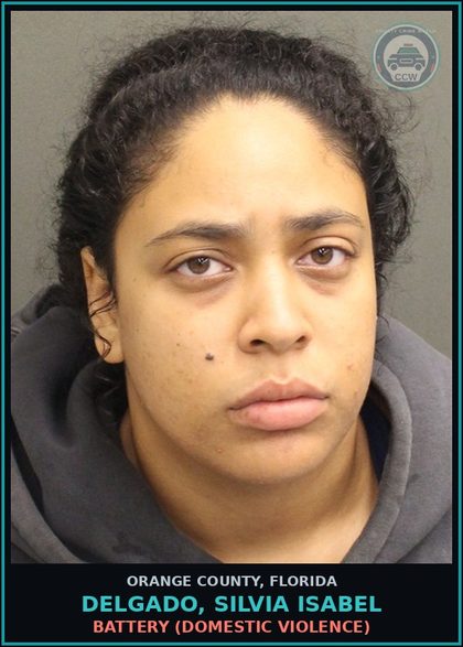 CCW arrest card for DELGADO, SILVIA ISABEL in Orange County: BATTERY (DOMESTIC VIOLENCE)