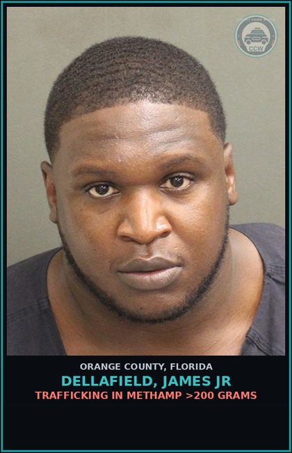 CCW arrest card for DELLAFIELD, JAMES JR in Orange County: POSS. OF COCAINE W/INTENT TO SELL/DELIVER