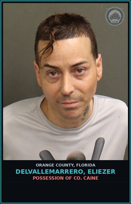 CCW arrest card for DELVALLEMARRERO, ELIEZER in Orange County: POSSESSION OF COCAINE