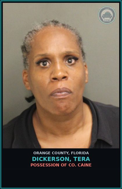 CCW arrest card for DICKERSON, TERA in Orange County: POSSESSION OF COCAINE