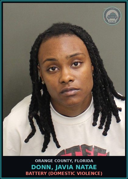 CCW arrest card for DONN, JAVIA NATAE in Orange County: BATTERY (DOMESTIC VIOLENCE)