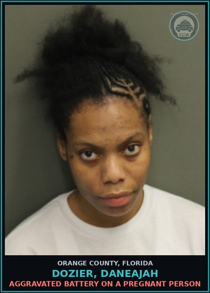 CCW arrest card for DOZIER, DANEAJAH in Orange County: FAILURE OF DEFENDANT TO APPEAR