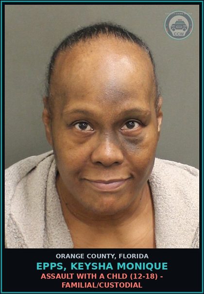 CCW arrest card for EPPS, KEYSHA MONIQUE in Orange County: LEWD OR LASCIVIOUS MOLESTATION (VT<12 YOA)