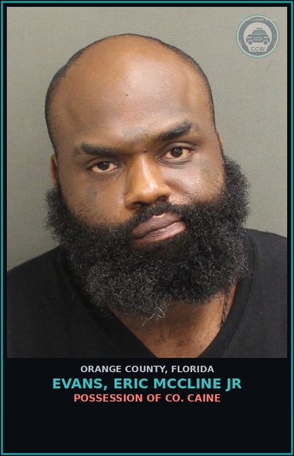 CCW arrest card for EVANS, ERIC MCCLINE JR in Orange County: STATE MISDEMEANORS