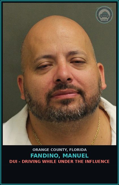 CCW arrest card for FANDINO, MANUEL in Orange County: DUI - DRIVING WHILE UNDER THE INFLUENCE