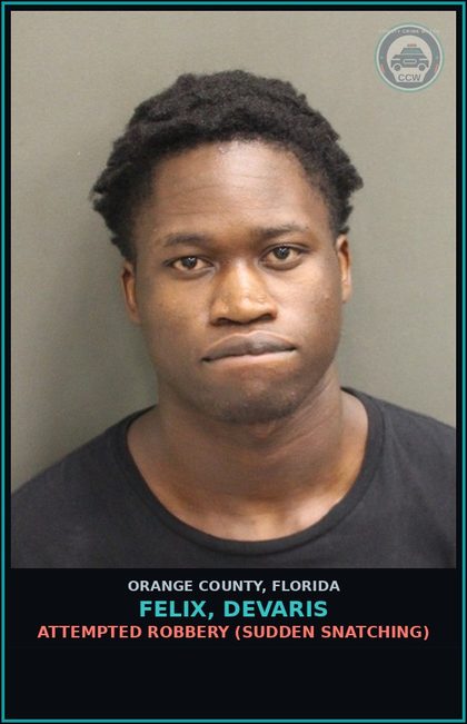 CCW arrest card for FELIX, DEVARIS in Orange County: BURGLARY OF OCCUPIED DWELLING