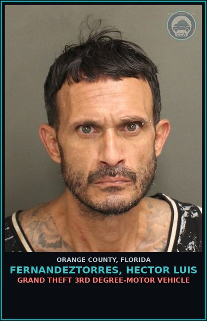 CCW arrest card for FERNANDEZTORRES, HECTOR LUIS in Orange County: POSSESSION OF Fent