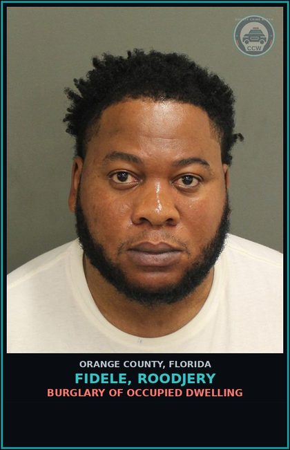 CCW arrest card for FIDELE, ROODJERY in Orange County: AGGR. BATTERY/PREGNANT PERSON/DOM. VIOL.