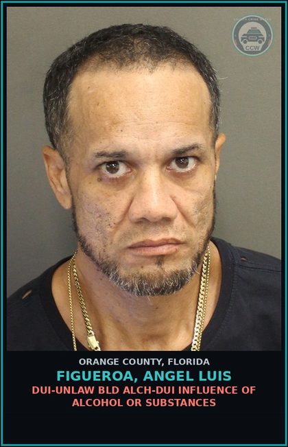 CCW arrest card for FIGUEROA, ANGEL LUIS in Orange County: DRIV WHILE LIC SUSPEND REVOCATION EQUIV STATUS