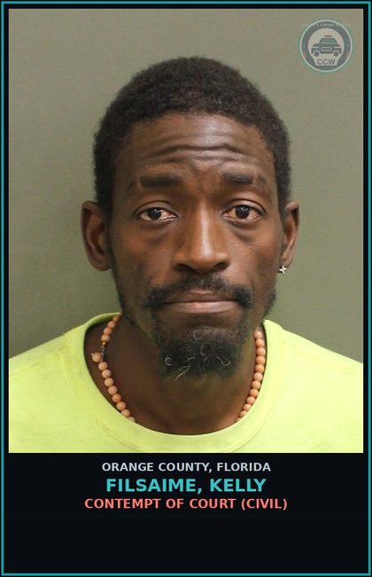 CCW arrest card for FILSAIME, KELLY in Orange County: CONTEMPT OF COURT (CIVIL)