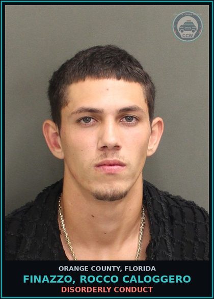 CCW arrest card for FINAZZO, ROCCO CALOGGERO in Orange County, Florida: DISORDERLY CONDUCT