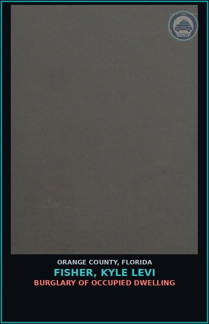 CCW arrest card for FISHER, KYLE LEVI in Orange County: POSS. OF AMMUNITION BY CONVICTED FELON