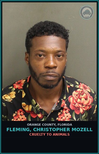 CCW arrest card for FLEMING, CHRISTOPHER MOZELL in Orange County: CRUELTY TO ANIMALS