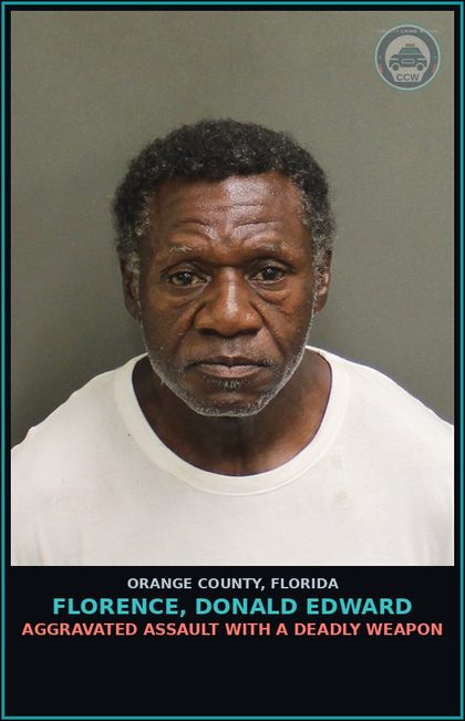CCW arrest card for FLORENCE, DONALD EDWARD in Orange County: BATTERY