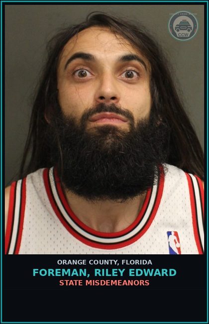 CCW arrest card for FOREMAN, RILEY EDWARD in Orange County: STATE MISDEMEANORS