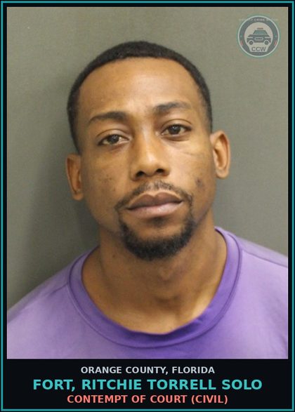 CCW arrest card for FORT, RITCHIE TORRELL SOLO in Orange County: CONTEMPT OF COURT (CIVIL)