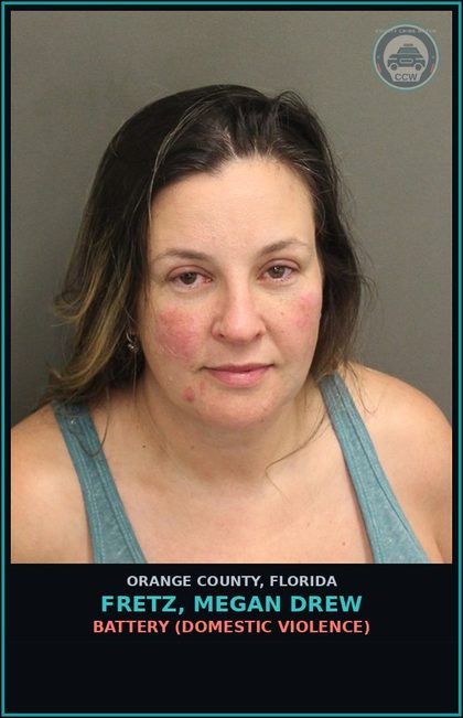 CCW arrest card for FRETZ, MEGAN DREW in Orange County: CONTRIBUTING TO THE DELINQUENCY OF A MINOR