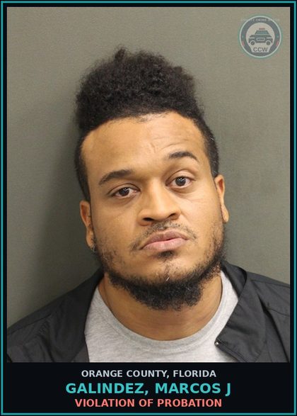 CCW arrest card for GALINDEZ, MARCOS J in Orange County: VIOLATION OF PROBATION