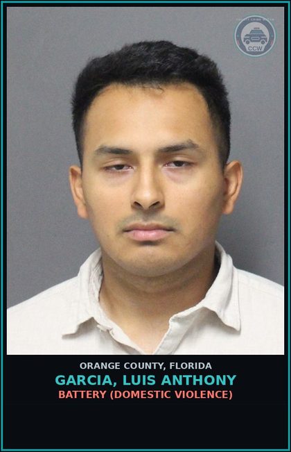 CCW arrest card for GARCIA, LUIS ANTHONY in Orange County: CRIMINAL MISCHIEF (<=$200)