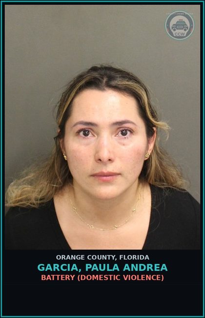 CCW arrest card for GARCIA, PAULA ANDREA in Orange County: BATTERY (DOMESTIC VIOLENCE)