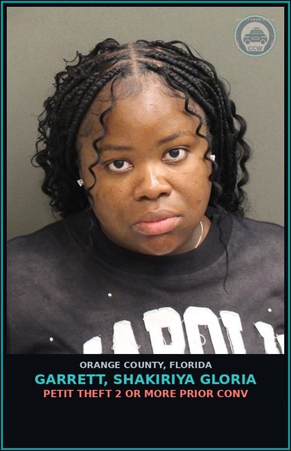 CCW arrest card for GARRETT, SHAKIRIYA GLORIA in Orange County: CONTRIBUTING TO THE DELINQUENCY OF A MINOR