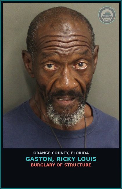 CCW arrest card for GASTON, RICKY LOUIS in Orange County: GRAND THEFT 3RD DEGREE (>750, <$5000)