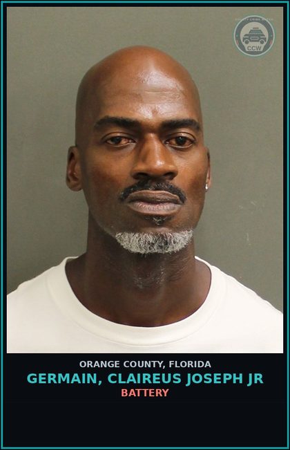 CCW arrest card for GERMAIN, CLAIREUS JOSEPH JR in Orange County: OPEN CONTAINER