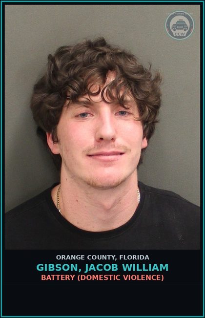 CCW arrest card for GIBSON, JACOB WILLIAM in Orange County: BATTERY (DOMESTIC VIOLENCE)