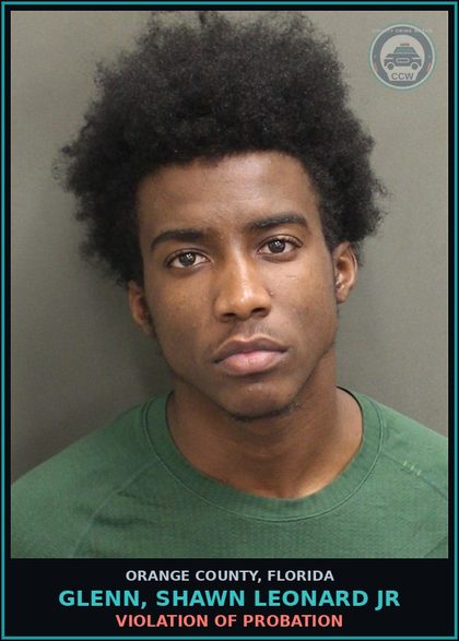 CCW arrest card for GLENN, SHAWN LEONARD JR in Orange County: VIOLATION OF PROBATION